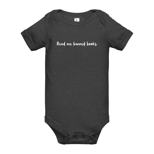 Read me banned books baby onesie