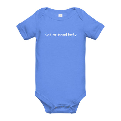 Read me banned books baby onesie