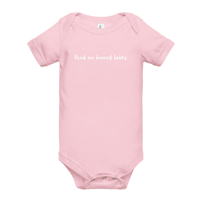 Read me banned books baby onesie